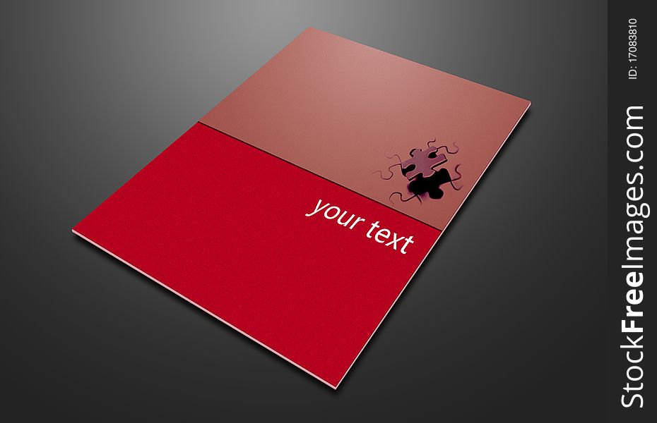 Beautiful red Envelope of a book