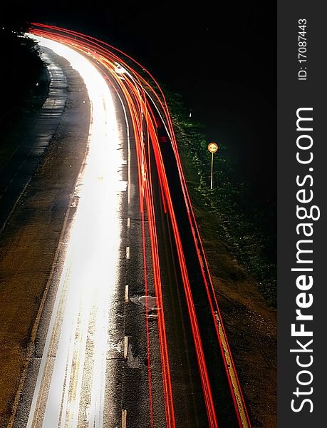 Traffic at night ,long exposure