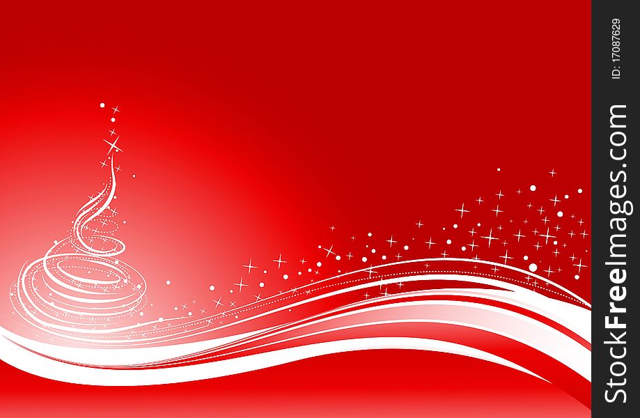 Red Shine Christmas Background