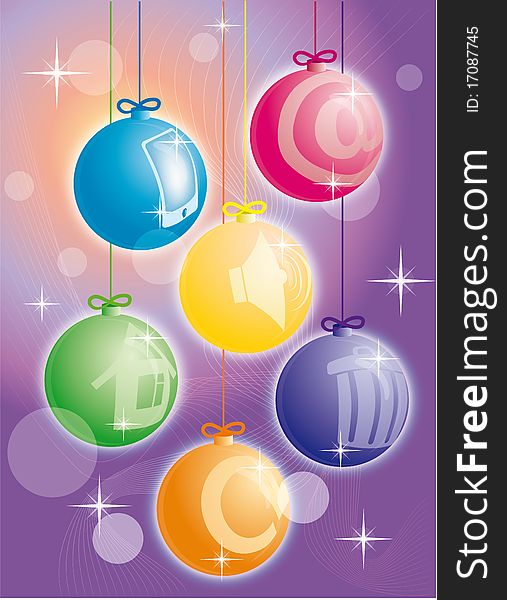 New Year Icons-balls