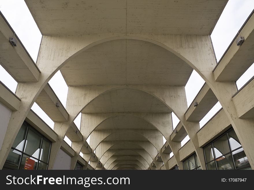 Architectural details of a commercial building in Turin