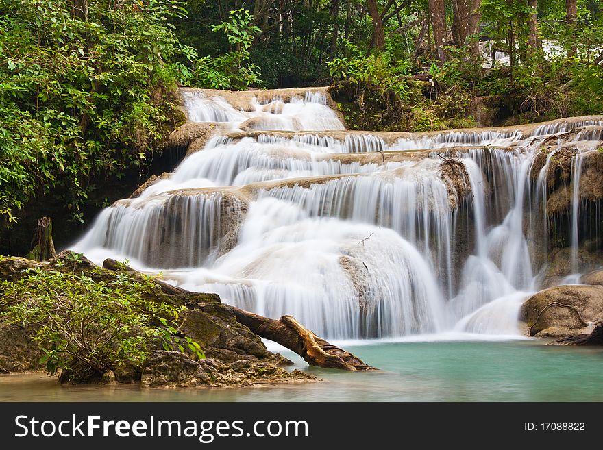 A Beautiful Waterfall In Thailand
