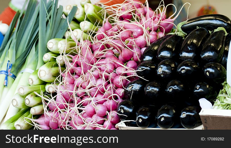 Vegetables for sale outdoors at Farmers market