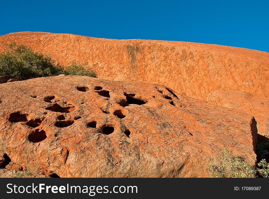 View of Ayers Rock, outback australia Northern Territory