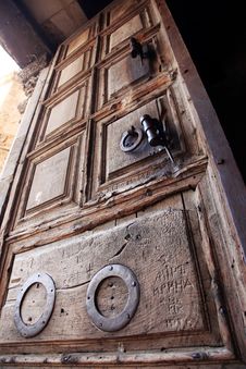 Old Door Church Of The Holy Sepulche Stock Photo Old Door Church Of The Holy Sepulche Stock Photo