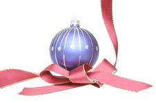 Christmas Tree Ball And Red Ribbon Stock Images Christmas Tree Ball And Red Ribbon Stock Images