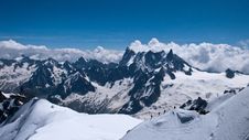 View From The Aiguille Du Midi Royalty Free Stock Image View From The Aiguille Du Midi Royalty Free Stock Image