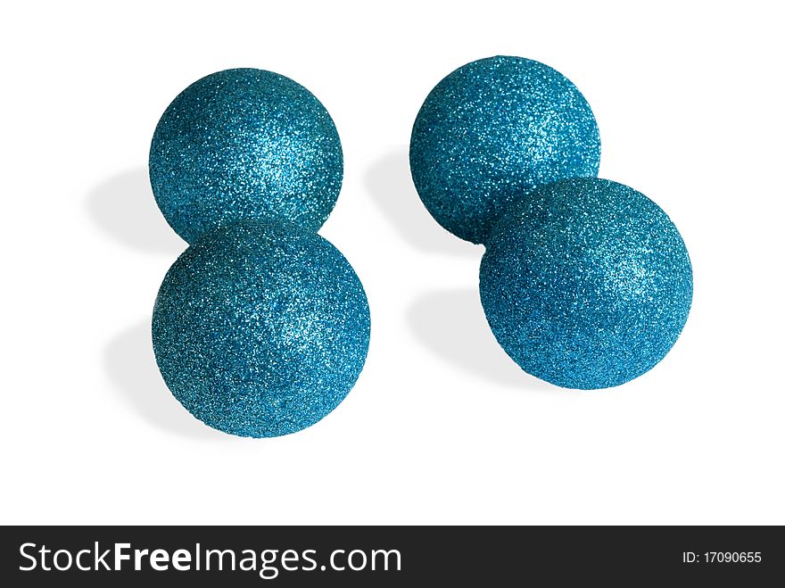 Four Christmas ball isolated on a white background