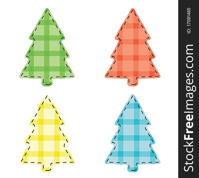 Checkered Christmas Trees