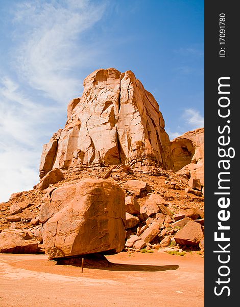 The famous buttes in Monument valley, US