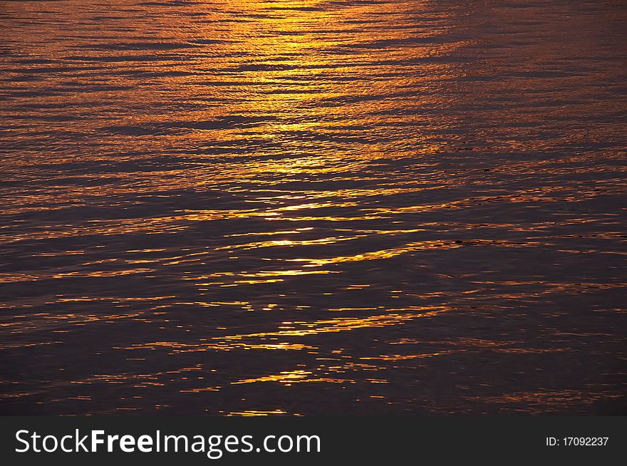 Sunset on the autumn river. Sunset on the autumn river