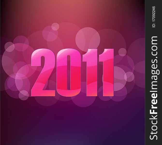 New Year Poster. Vector