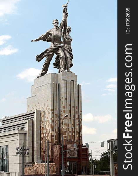 Monument of the Worker and Collective Farmer. Moscow. Russia.