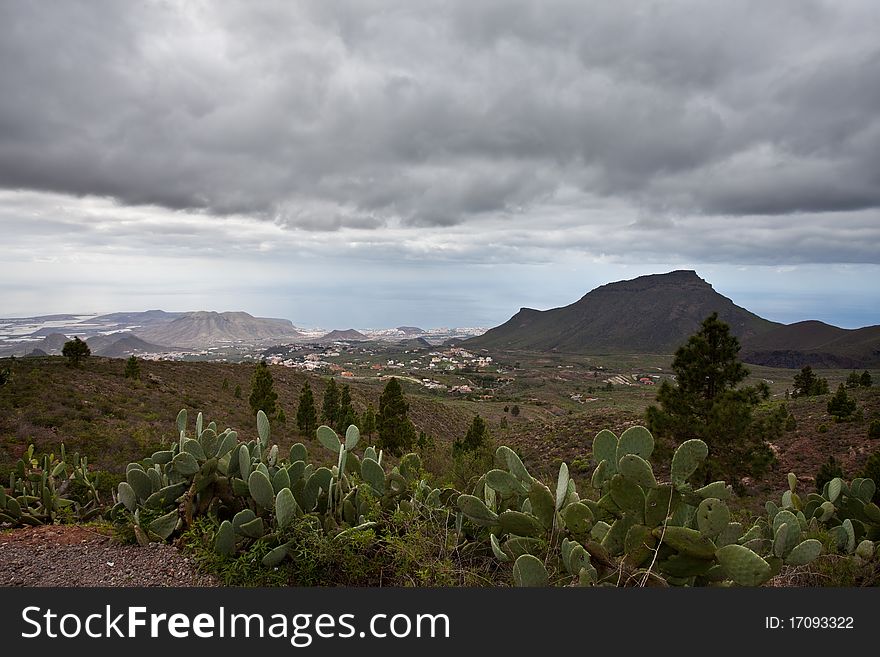 Scenic view over part of Tenerife. Scenic view over part of Tenerife