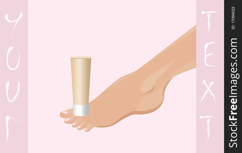 Cream for the care of skin of feet and leg