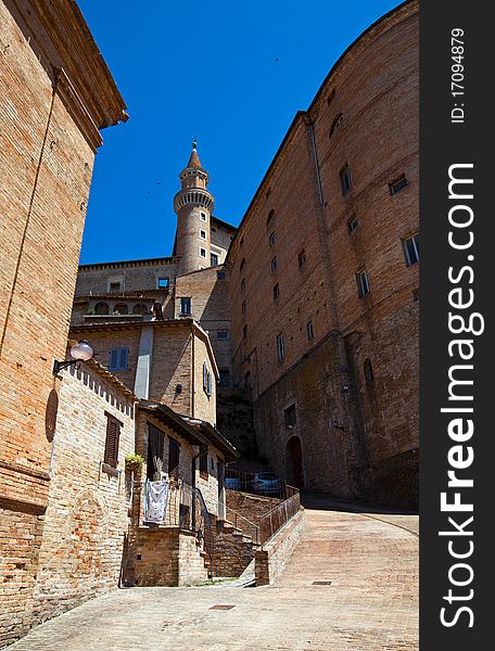 The imposing Palazzo Ducale in Urbino