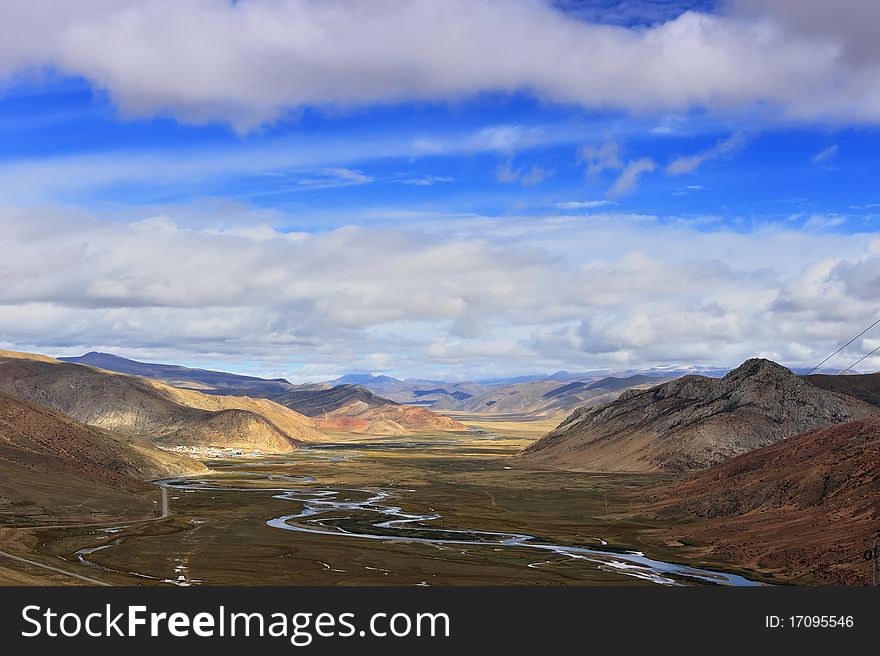 The beautiful scenery of plateau grassland