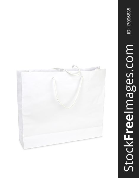 Simple white bag on white background