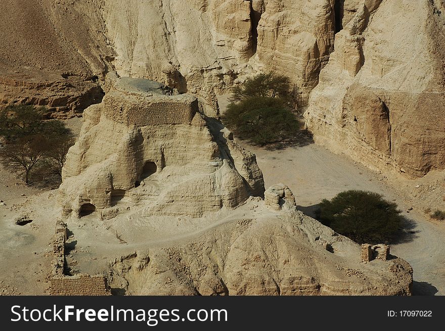 Ancient monestry in the negev desert in Israel close to the dead sea. Ancient monestry in the negev desert in Israel close to the dead sea