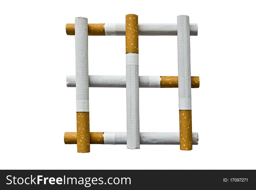 Cigarettes with(since) filter insulated on white background. Cigarettes with(since) filter insulated on white background