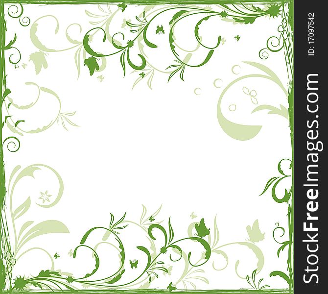 Floral background for design card - vector