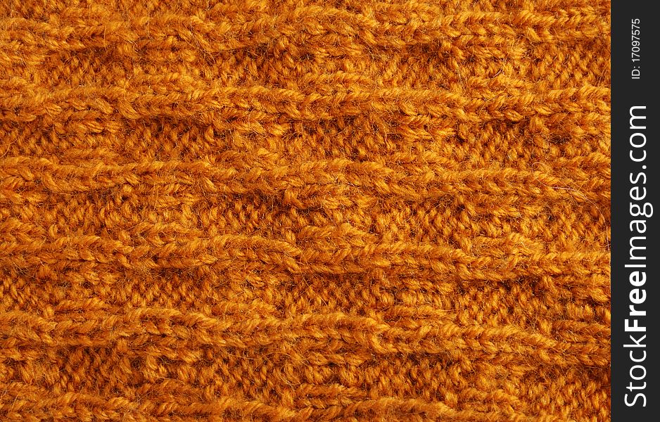 Close-up Of Knitted Cloth With Raised Tracery