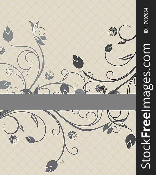 Floral background for design card - vector