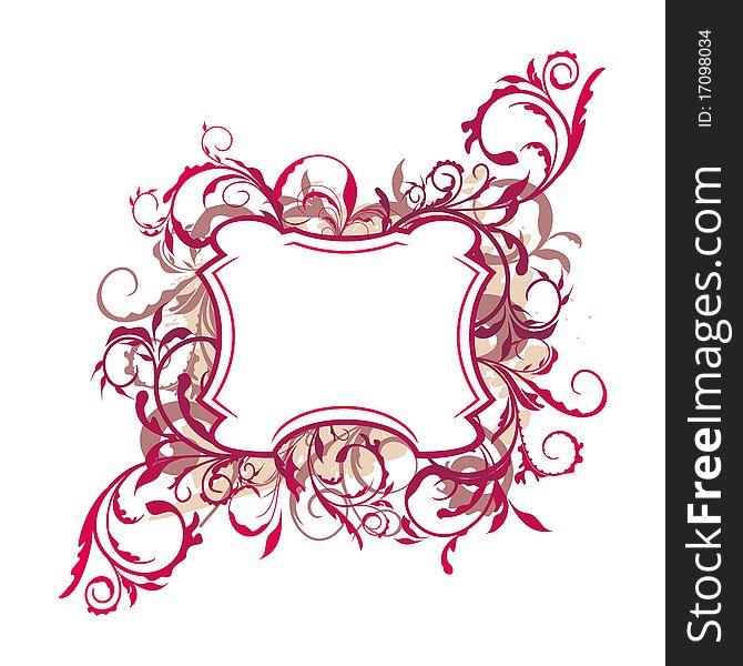 Illustration the floral decor element for design and border - vector