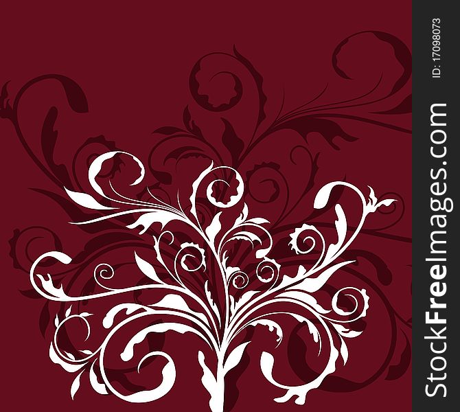 Illustration the floral decor element for design and border - vector