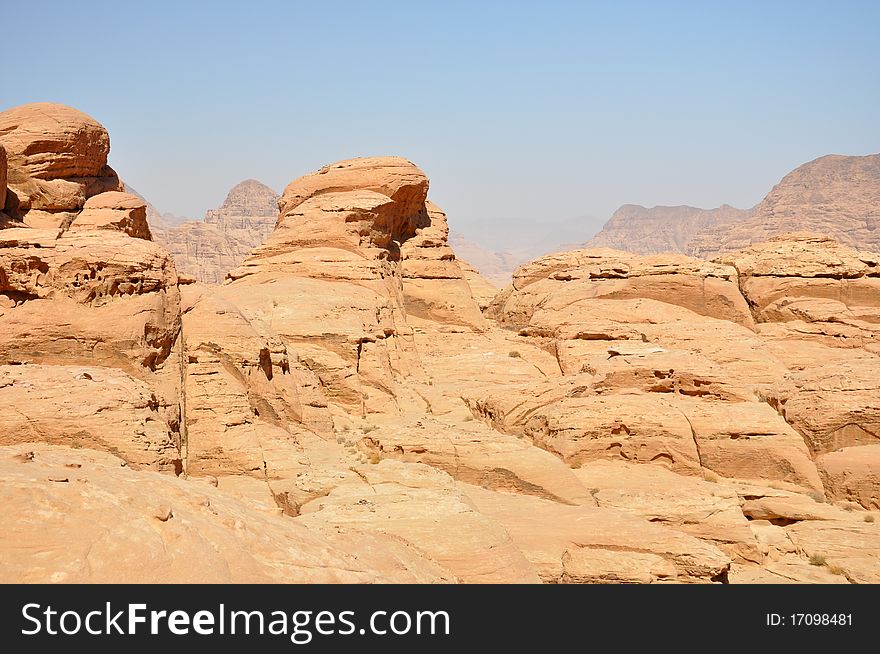 Rocks in Wadi Rum desert, Jordan