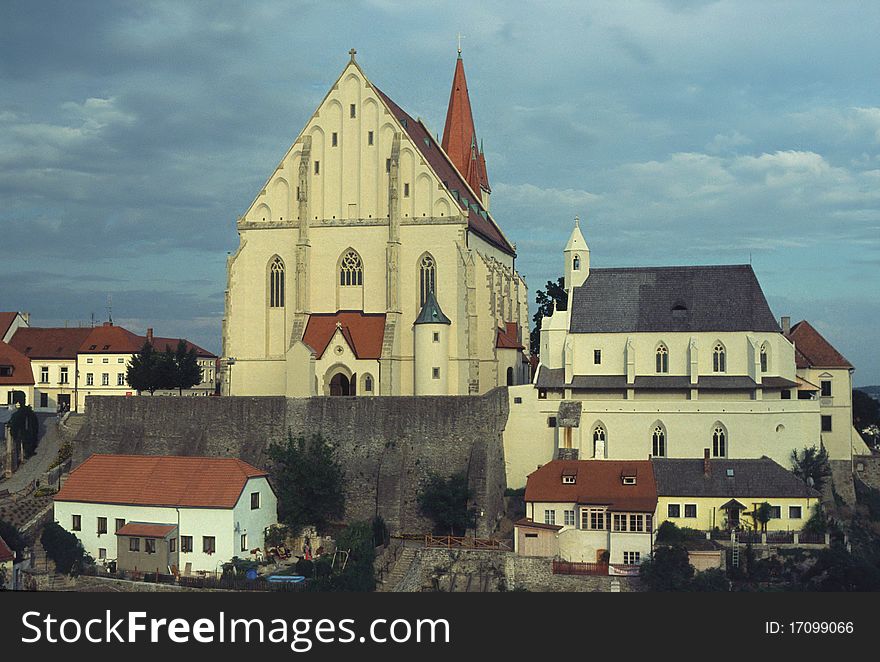 Historical town on southern Moravian in Czech republic. Historical town on southern Moravian in Czech republic.