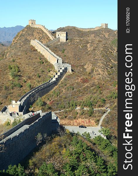 The Great Wall was built in 200 BC, it through northern China and the total length is about 3,000 miles. The Great Wall was built in 200 BC, it through northern China and the total length is about 3,000 miles