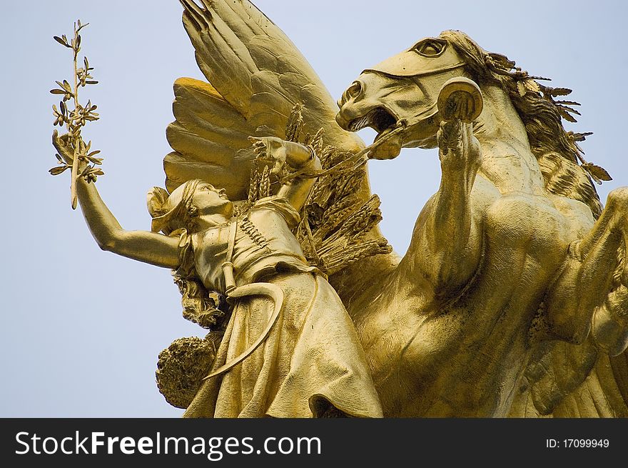 Alexander III bridge located at Paris, France. Alexander III bridge located at Paris, France