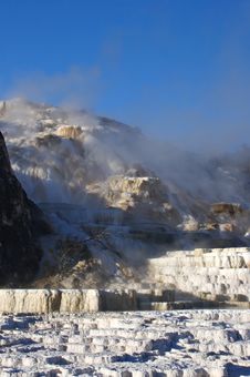 Mammoth Hot Springs Terrace Royalty Free Stock Images