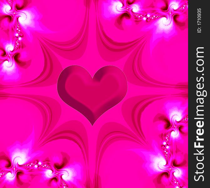 Pink and Red Valentine Card Template