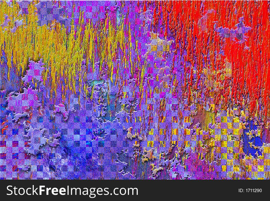 Multi Hued and textured abstract background