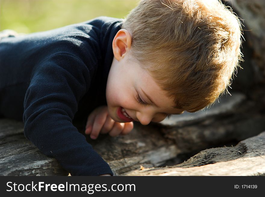 A Little Boy In The Park