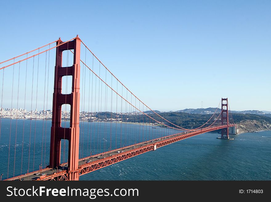 View of the Golden Gate Bridge, San Diego, San Francisco Bay