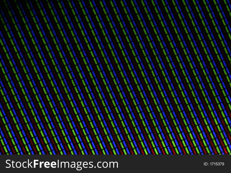 Macro shot of a CRT TV screen creating interesting patterns and shades. Macro shot of a CRT TV screen creating interesting patterns and shades