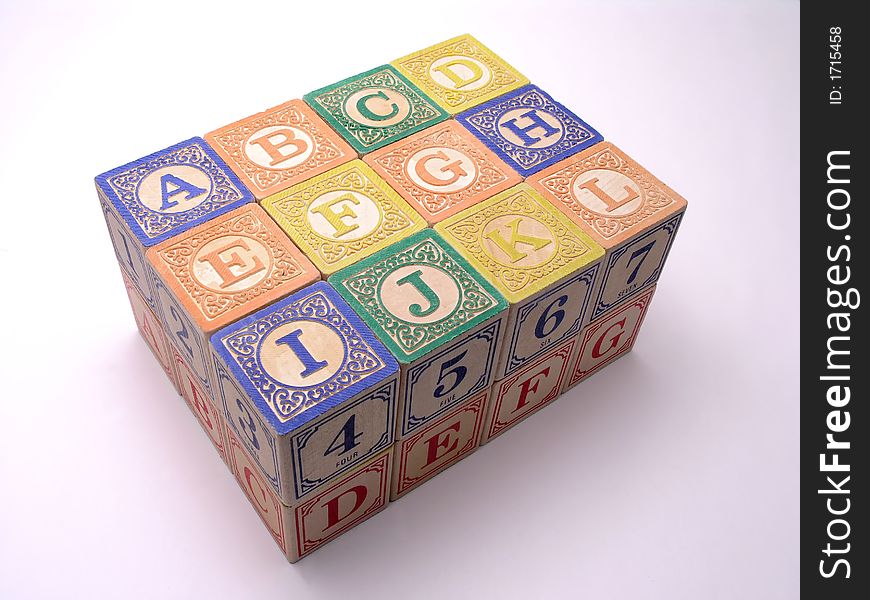 Toy Blocks - alphabet and numbers. Toy Blocks - alphabet and numbers