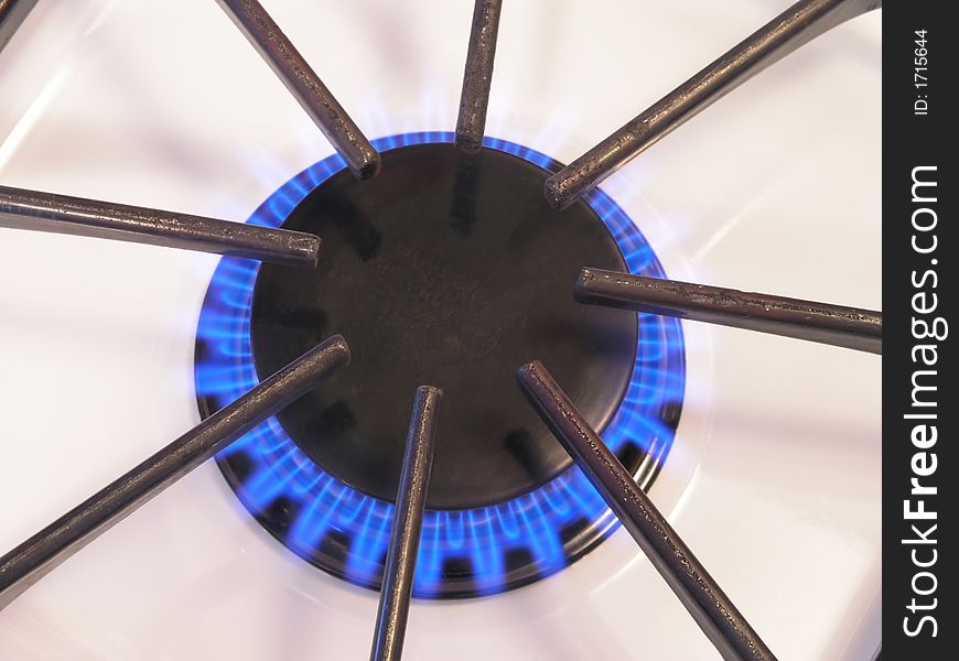 Single gas burner close up. Single gas burner close up