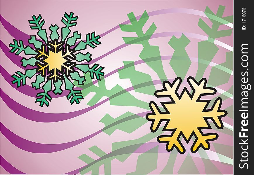 Colored Snowflakes