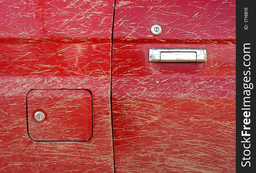 Part of Toyota Land Cruiser covered by mud. Part of Toyota Land Cruiser covered by mud