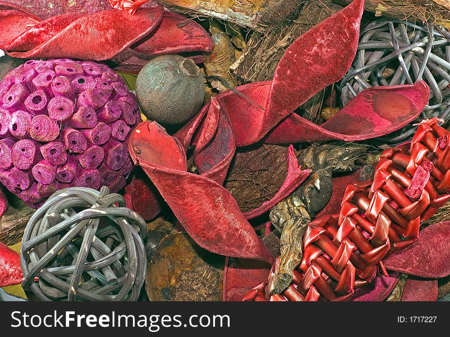 A mix of colorful potpourri for a background. A mix of colorful potpourri for a background