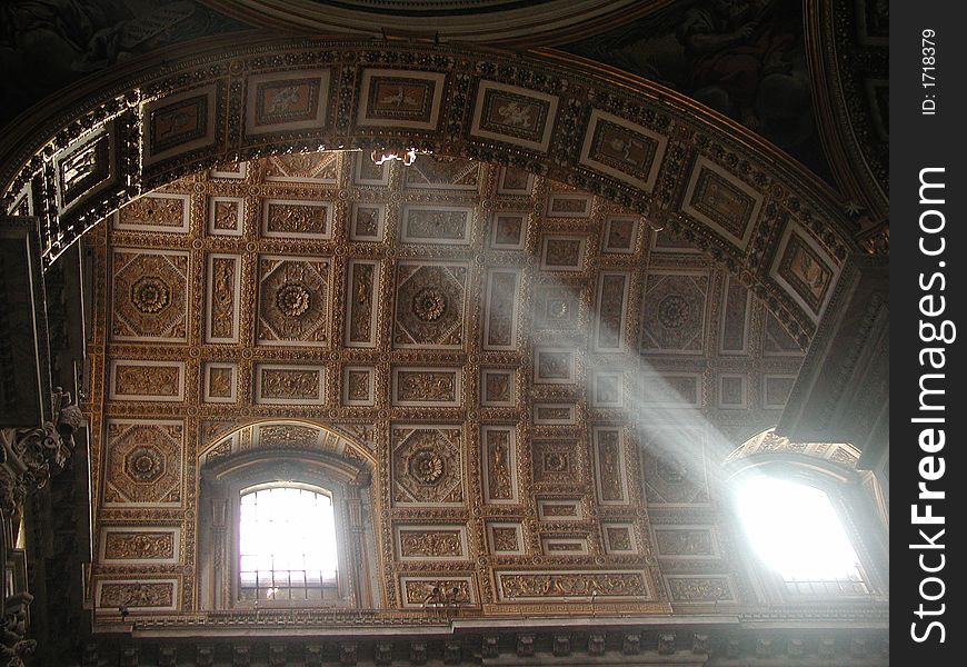The ceiling of San Pietro. The ceiling of San Pietro