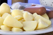 Raw Peeled Potatoes Royalty Free Stock Photo Raw Peeled Potatoes Royalty Free Stock Photo