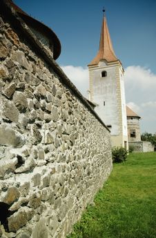 Fortified Church With Defense Wall. Racos, Romania Royalty Free Stock Image Fortified Church With Defense Wall. Racos, Romania Royalty Free Stock Image