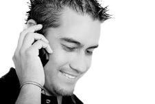 Talking On Cell Phone Stock Photo Talking On Cell Phone Stock Photo