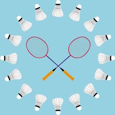 Badminton Concept Card Royalty Free Stock Photography Badminton Concept Card Royalty Free Stock Photography