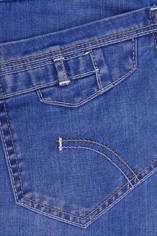 Jeans Textured Pocket Stock Photos